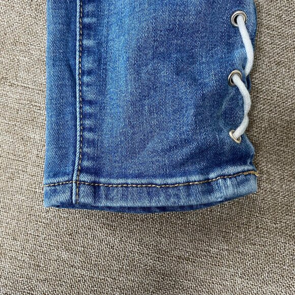 Pacsun Super Stretch Ankle Jegging Jeans Women's 24 Blue Cross Lace Casual Pant - Picture 8 of 16